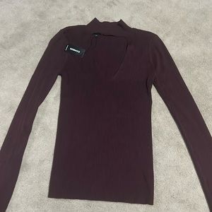 NWT Express mock turtleneck sweater with keyhole cutout on the back